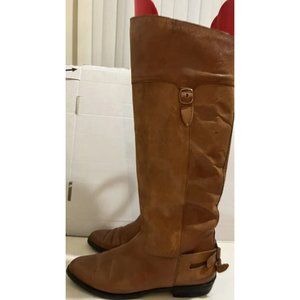 Long Life Women's  Size 6 brown leather knee high riding boots shoes